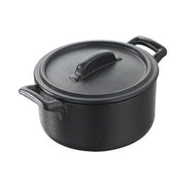 Mini-Auflaufform BELLE CUISINE | Porzellan schwarz Ø 100 mm H 70 mm Produktbild
