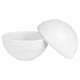 Schale mit Cloche | SPHÈRE | Steingut | weiß Ø 130 mm H 130 mm Produktbild