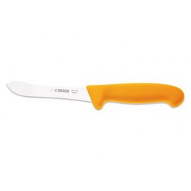 Abhäutemesser gebogene Klinge glatter Schliff | gelb | Klingenlänge 13 cm  L 27 cm Produktbild