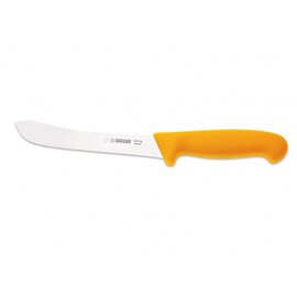 Abhäutemesser gebogene Klinge glatter Schliff | gelb | Klingenlänge 16 cm  L 30 cm Produktbild