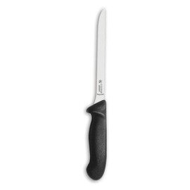 Fischfiliermesser gerade Klinge flexibel glatter Schliff | schwarz | Klingenlänge 18 cm  L 28,5 cm Produktbild