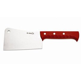 Hackmesser gerade Klinge glatter Schliff | rot | Klingenlänge 18 cm  L 38 cm Produktbild