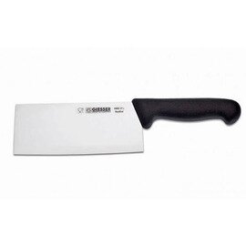 Hackmesser gerade Klinge chinesische Form glatter Schliff | schwarz | Klingenlänge 17 cm  L 31 cm Produktbild