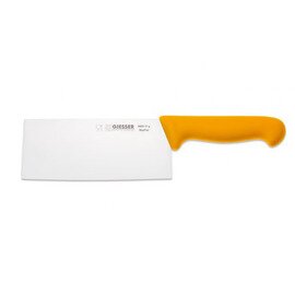 Hackmesser gerade Klinge chinesische Form glatter Schliff | gelb | Klingenlänge 17 cm  L 31 cm Produktbild