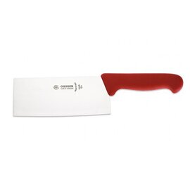 Hackmesser gerade Klinge chinesische Form glatter Schliff | rot | Klingenlänge 17 cm  L 31 cm Produktbild