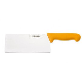 Hackmesser gerade Klinge chinesische Form glatter Schliff | gelb | Klingenlänge 19 cm  L 33 cm Produktbild