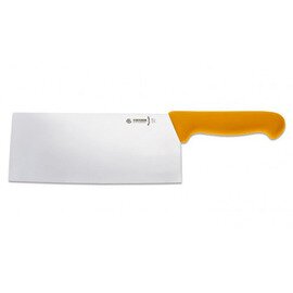 Hackmesser gerade Klinge chinesische Form glatter Schliff | gelb | Klingenlänge 21 cm  L 35 cm Produktbild