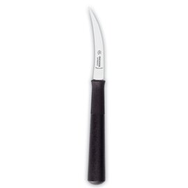RESTPOSTEN | Schnitzmesser schmal abgewinkelt glatter Schliff | schwarz | Klingenlänge 6 cm  L 15 cm Produktbild