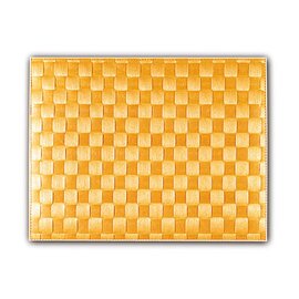 Gewebe-Tischset Kunststoff PP (Polypropylen) gelb rechteckig 415 mm 300 mm Produktbild