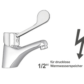 Waschtischbatterie juna | für drucklose Speicher | Hebel breit Produktbild