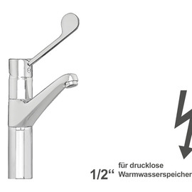 Waschtischbatterie Lena | für drucklose Speicher auf Säule Produktbild
