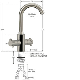 Waschtischbatterie lexar Zweigriffmischer Produktbild 1 S
