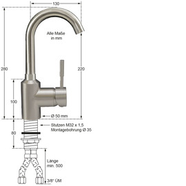 Waschtischbatterie lexur Hebelmischer Produktbild 1 S