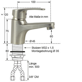 Waschtischbatterie exip Produktbild 1 S