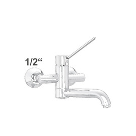 Wandbatterie zaya 1/2" Ausladung 250 mm schwenkbarer Auslauf unten Produktbild