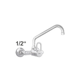 Wandbatterie profi 1/2" Ausladung 250 mm | kurzer Ringhebel C-Auslauf schräg Produktbild