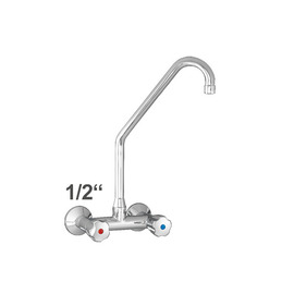 Wandbatterie GASTRO 1/2" Ausladung 250 mm erhöhter C-Auslauf schräg Produktbild