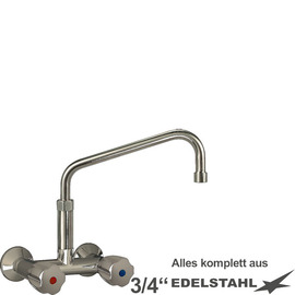 Wandbatterie CLASSIC 3/4" Ausladung 250 mm erhöhter C-Auslauf schräg Produktbild