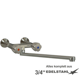 Wandbatterie CLASSIC 3/4" Ausladung 300 mm schwenkbarer Auslauf unten Produktbild