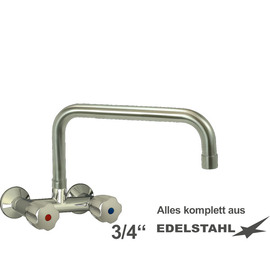Wandbatterie CLASSIC 3/4" Ausladung 300 mm erhöhter C-Auslauf gerade Produktbild