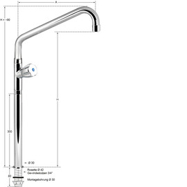 Säulenventil profi 3/4" Einloch Ausladung 300 mm Produktbild 1 S