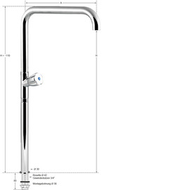Säulenventil profi Einloch Ausladung 300 mm Produktbild 1 S