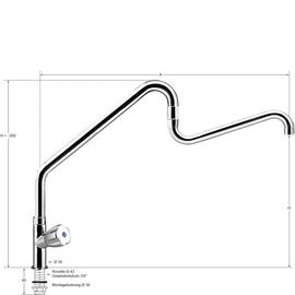 Standventil profi 3/4" Ausladung 300 - 600 mm | Gelenk-Schwenkauslauf Produktbild 1 S