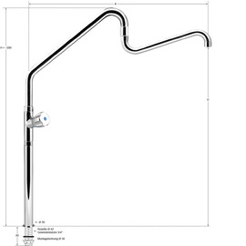 Säulenbatterie profi 3/4" Ventilarmatur Ausladung 300 - 600 mm | Gelenk-Schwenkauslauf Produktbild 1 S