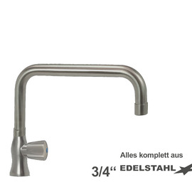 Standventil clarix 3/4" Ausladung 300 mm | 3-Kant-Metallgriff Produktbild