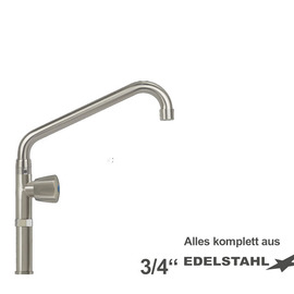 Standventil clarix 3/4" Ausladung 300 mm | Fußverlängerung 100 mm C-Auslauf schräg Produktbild