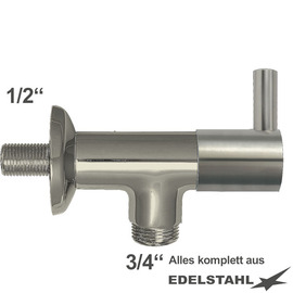 Wandventil 1/2" clamix Ventilabgang 3/4" | Hebel rund kurz Produktbild 1 S