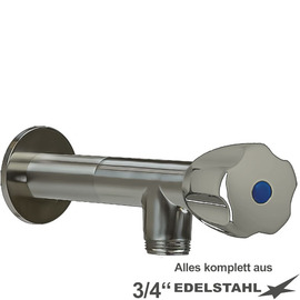 Wandventil 3/4" clarix Ventilabgang 3/4" | Wandverlängerung L 80 mm | Sechskantgriff Produktbild