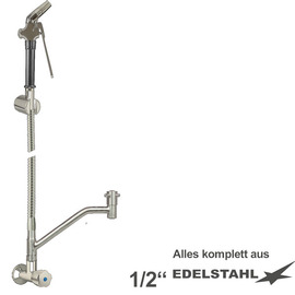 Mehrzweck-Reinigungsset xaria Ventil Wandarmatur Brause schmal | Schlauchlänge 1200 mm Produktbild