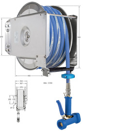 Schlauchaufroller mit Trinkwasserschlauch • Schlauchlänge 25 m • Modell powerReel Produktbild 1 S