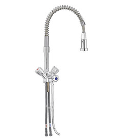 Thekenarmatur fresh 1/2" | verchromte Umstellbrause | Zweigriffmischer Produktbild