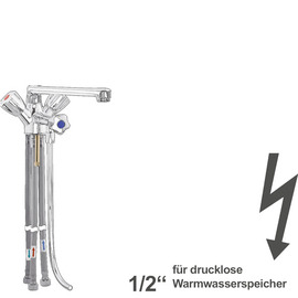 Thekenarmatur fresh 1/2" | für drucklose Speicher H 100 mm | Zweigriffmischer Ausladung 200 mm Produktbild