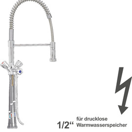 Thekenarmatur fresh 1/2" | Umstellbrause | drucklos Produktbild