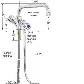 Thekenarmatur fresh 1/2" C-Auslauf schräg Produktbild 1 S
