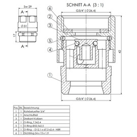 Rohrbelüfter 3/4" | DN 20 Edelstahl Produktbild 1 S