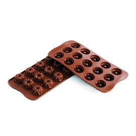 Schokoladenform  • Gugelhupf | 15 Mulden | Muldenmaß Ø 28 x H 15 mm  L 210 mm  B 105 mm Produktbild