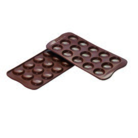 Schokoladenform  • Macaron | 15 Mulden | Muldenmaß Ø 26 x H 28 mm  L 210 mm  B 105 mm Produktbild