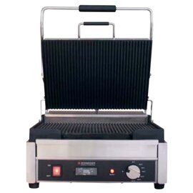 Kontaktgrill groß | 230 Volt | Gusseisen • gerillt • gerillt Produktbild