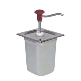 Druckknopf-Dosierspender Gastronorm rot 3 ltr  L 178 mm  H 323 mm Produktbild