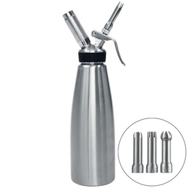Sahnespender 1 ltr | 3 Tüllen | 1 Reinigungsbürste Produktbild