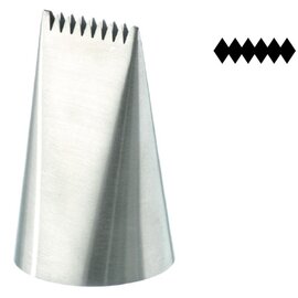 Garnier-Tülle Sternbandtülle offen Öffnung 1,65 x 22 mm Edelstahl  H 52 mm Produktbild