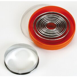 Ausstechersatz 9-teilig  • oval  | Edelstahl  | glatter Rand  H 30 mm Produktbild