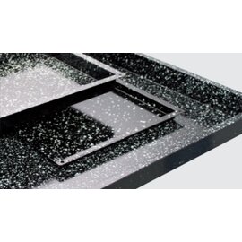 Konvektomatenblech GN 2/3 Stahlblech 1 mm Granit-Emaille schwarz  H 20 mm Produktbild