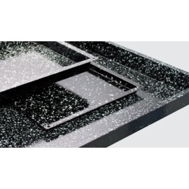 Konvektomatenblech GN 2/3 Stahlblech 1 mm Granit-Emaille schwarz  H 20 mm Produktbild