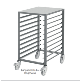 Glasiertisch | Regalwagen Tablettgröße 400 x 600 mm | 663 mm x 425 mm H 900 mm Produktbild