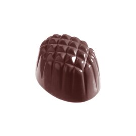 Schokoladenform  • oval | 24 Mulden | Muldenmaß 33 x 25 x H 21 mm  L 275 mm  B 135 mm Produktbild